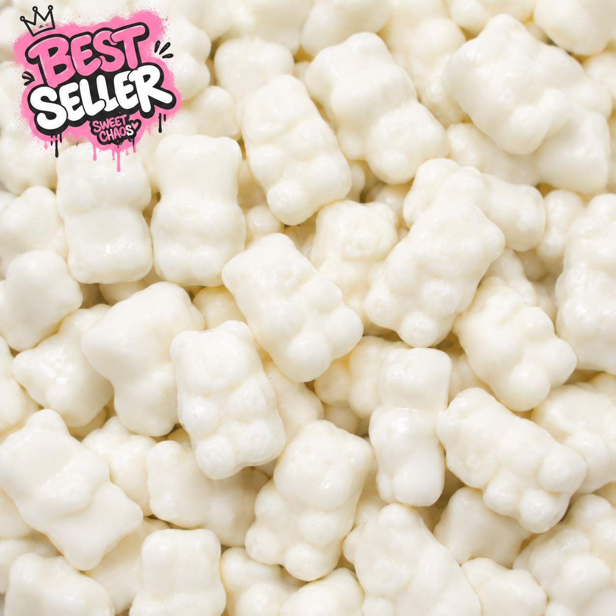 White Strawberry & Banana Gummy Bears